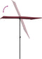 vidaXL - Parasol - met - aluminium - paal - 180x110 - cm - bordeauxrood