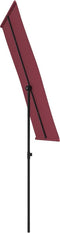 vidaXL - Parasol - met - aluminium - paal - 180x110 - cm - bordeauxrood