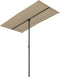 vidaXL - Parasol - met - aluminium - paal - 180x110 - cm - taupe