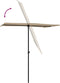 vidaXL - Parasol - met - aluminium - paal - 180x110 - cm - taupe
