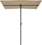 vidaXL - Parasol - met - aluminium - paal - 180x110 - cm - taupe