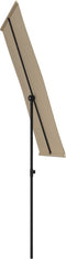 vidaXL - Parasol - met - aluminium - paal - 180x110 - cm - taupe
