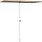vidaXL - Parasol - met - aluminium - paal - 180x110 - cm - taupe