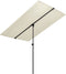 vidaXL - Parasol - met - aluminium - paal - 180x110 - cm - zandwit