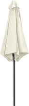 vidaXL - Parasol - met - aluminium - paal - 180x110 - cm - zandwit
