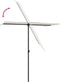 vidaXL - Parasol - met - aluminium - paal - 180x110 - cm - zandwit