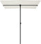 vidaXL - Parasol - met - aluminium - paal - 180x110 - cm - zandwit
