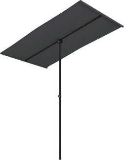 vidaXL - Parasol - met - aluminium - paal - 180x110 - cm - zwart