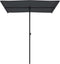 vidaXL - Parasol - met - aluminium - paal - 180x110 - cm - zwart