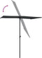 vidaXL - Parasol - met - aluminium - paal - 180x110 - cm - zwart