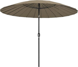 vidaXL - Parasol - met - aluminium - paal - 270 - cm - taupe