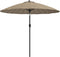 vidaXL - Parasol - met - aluminium - paal - 270 - cm - taupe