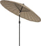 vidaXL - Parasol - met - aluminium - paal - 270 - cm - taupe
