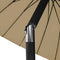 vidaXL - Parasol - met - aluminium - paal - 270 - cm - taupe