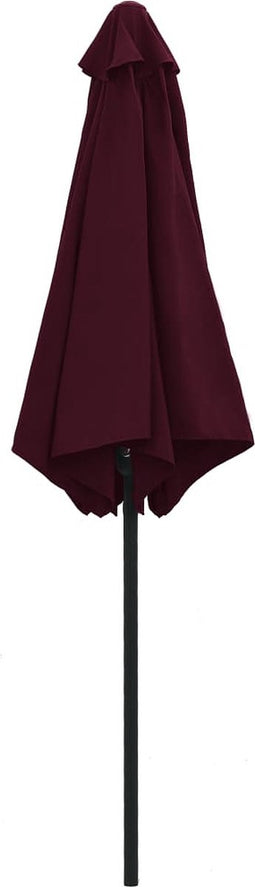 vidaXL - Parasol - met - aluminium - paal - 270x246 - cm - bordeauxrood