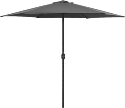 vidaXL - Parasol - met - aluminium - paal - 270x246 - cm - antracietkleurig
