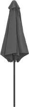 vidaXL - Parasol - met - aluminium - paal - 270x246 - cm - antracietkleurig