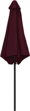 vidaXL - Parasol - met - aluminium - paal - 270x246 - cm - bordeauxrood