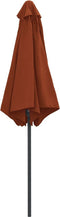 vidaXL - Parasol - met - aluminium - paal - 270x246 - cm - terracottakleurig