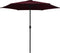 vidaXL - Parasol - met - aluminium - paal - 270x246 - cm - bordeauxrood
