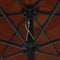 vidaXL - Parasol - met - aluminium - paal - 270x246 - cm - terracottakleurig