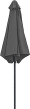 vidaXL - Parasol - met - aluminium - paal - 270x246 - cm - antracietkleurig
