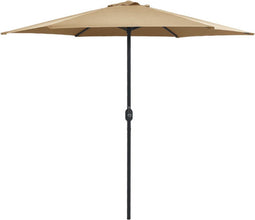 vidaXL - Parasol - met - aluminium - paal - 270x246 - cm - taupe
