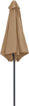 vidaXL - Parasol - met - aluminium - paal - 270x246 - cm - taupe