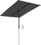vidaXL - Parasol - met - aluminium - paal - 2x1,5 - m - antraciet