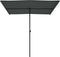 vidaXL - Parasol - met - aluminium - paal - 2x1,5 - m - antraciet