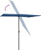 vidaXL - Parasol - met - aluminium - paal - 2x1,5 - m - azuurblauw