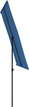 vidaXL - Parasol - met - aluminium - paal - 2x1,5 - m - azuurblauw