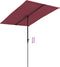 vidaXL - Parasol - met - aluminium - paal - 2x1,5 - m - bordeauxrood
