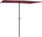 vidaXL - Parasol - met - aluminium - paal - 2x1,5 - m - bordeauxrood