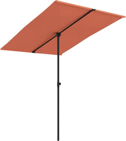 vidaXL - Parasol - met - aluminium - paal - 2x1,5 - m - terracottakleurig