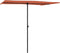vidaXL - Parasol - met - aluminium - paal - 2x1,5 - m - terracottakleurig