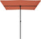 vidaXL - Parasol - met - aluminium - paal - 2x1,5 - m - terracottakleurig