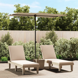 vidaXL - Parasol - met - aluminium - paal - 2x1,5 - m - taupe