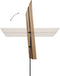 vidaXL - Parasol - met - aluminium - paal - 2x1,5 - m - taupe