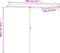 vidaXL - Parasol - met - aluminium - paal - 2x1,5 - m - taupe