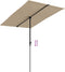 vidaXL - Parasol - met - aluminium - paal - 2x1,5 - m - taupe