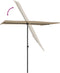 vidaXL - Parasol - met - aluminium - paal - 2x1,5 - m - taupe