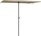vidaXL - Parasol - met - aluminium - paal - 2x1,5 - m - taupe