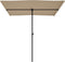 vidaXL - Parasol - met - aluminium - paal - 2x1,5 - m - taupe
