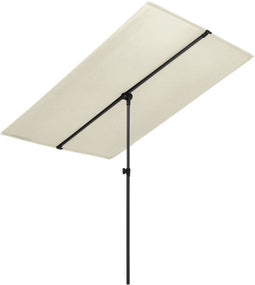 vidaXL - Parasol - met - aluminium - paal - 2x1,5 - m - zandwit