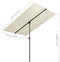 vidaXL - Parasol - met - aluminium - paal - 2x1,5 - m - zandwit