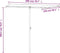 vidaXL - Parasol - met - aluminium - paal - 2x1,5 - m - zandwit