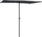 vidaXL - Parasol - met - aluminium - paal - 2x1,5 - m - zwart