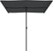 vidaXL - Parasol - met - aluminium - paal - 2x1,5 - m - zwart