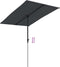 vidaXL - Parasol - met - aluminium - paal - 2x1,5 - m - zwart